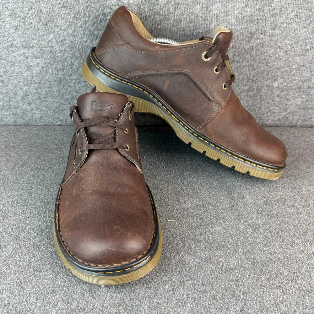 Dr. Martens Mens 12 Brown Leather‎ Oxford Shoes Lace Up Low Top Casual